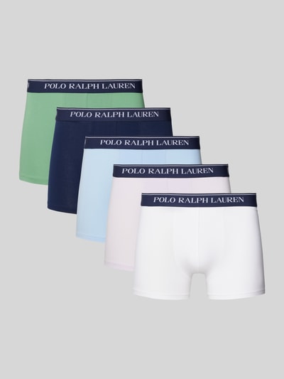 Polo Ralph Lauren Underwear Trunks mit elastischem Label-Bund im 5er-Pack Flieder 1