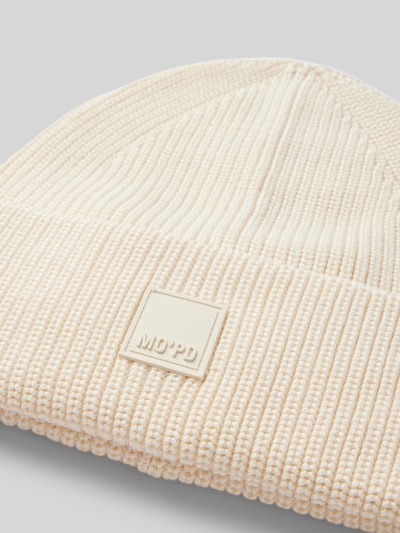 Marc O'Polo Denim Beanie mit Label-Badge Offwhite 2