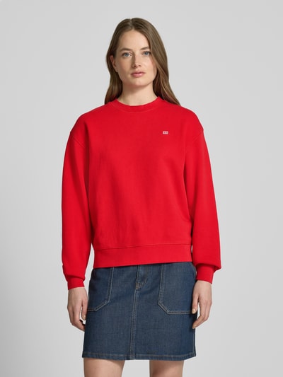 Tommy Hilfiger Sweatshirt mit Logo-Stitching Rot 4