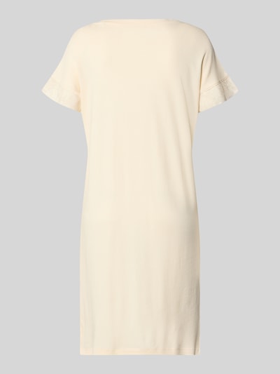 Produktfoto, Kurzarm-Nachthemd mit Rundhalsausschnitt von Schiesser in Creme, gerader Schnitt, Modal-Baumwoll-Mix, glatte Textur