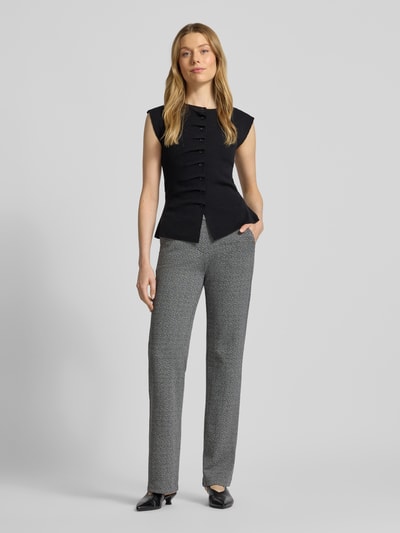 TONI Hose mit weitem Bein und Paspeltaschen Modell 'Jenny' Black 1