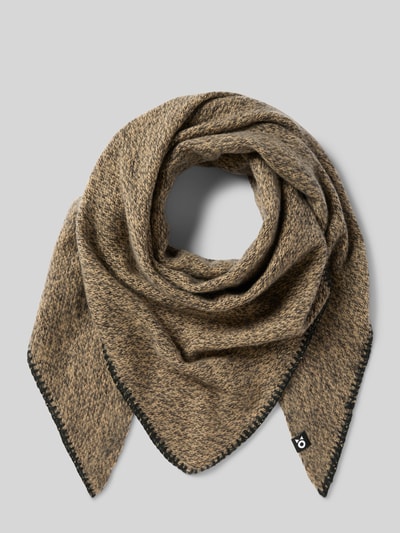 OPUS Sjaal met labeldetail, model 'Amadsi Mix' Donkerbruin - 1