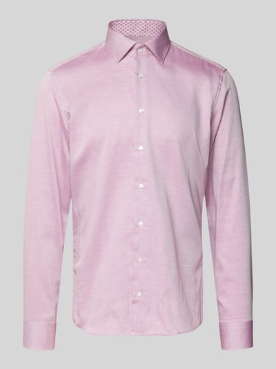 SEIDENSTICKER Slim fit zakelijk overhemd van katoen met kentkraag Fuchsia - 2
