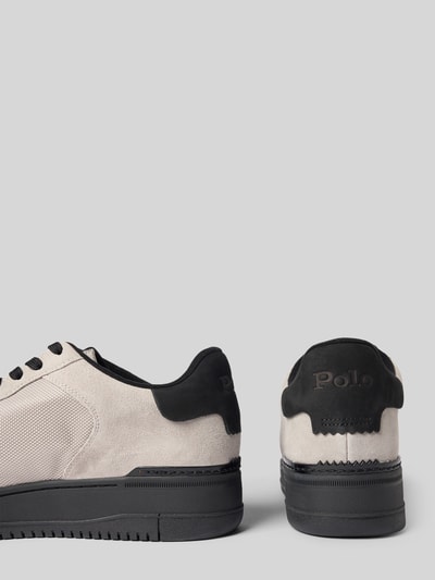 Polo Ralph Lauren Sneaker aus beschichtetem Leder-Mix Mittelgrau 2