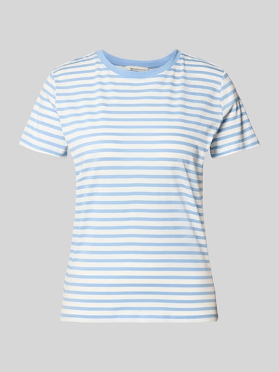 Tom Tailor Denim Boxy Fit T-Shirt mit Streifenmuster Hellblau 2