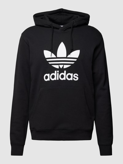 adidas Originals Hoodie met labelprint, model 'TREFOIL' Zwart - 2