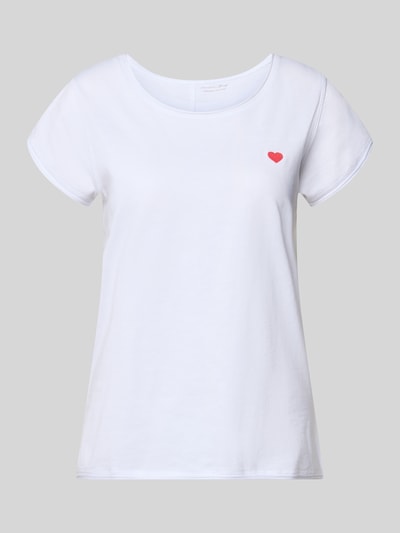 Christian Berg Woman T-Shirt mit Stitching und Rundhalsausschnitt Weiss 2