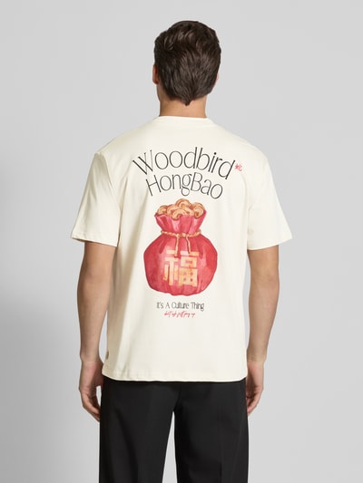 WOODBIRD Oversized T-Shirt mit Label-Print Offwhite 5