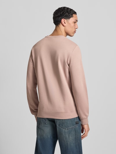 Męski model nosi Regular Fit Sweatshirt mit Logo-Stitching od PUMA PERFORMANCE z mieszanki bawełny, okrągły dekolt, elastyczne wykończenia, długość tyłu 69 cm, długość rękawów 69 cm, widok całej sylwetki z tyłu