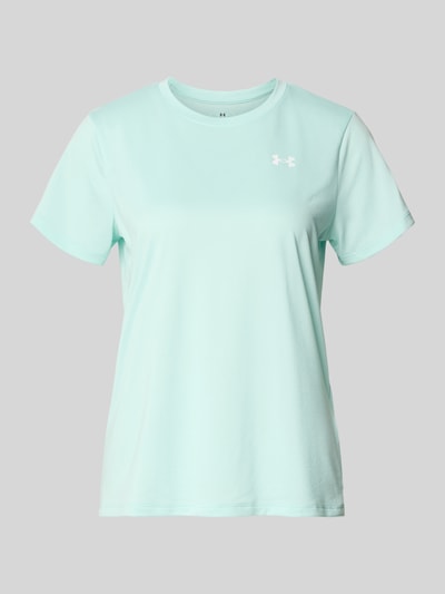 Produktfoto, Funktionsshirt mit Rundhalsausschnitt und Logo van Under Armour in licht mintgroen, regular fit, logo-opdruk, ruglengte maat S 61 cm