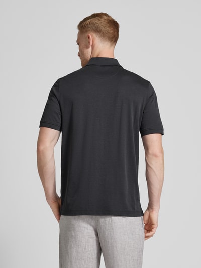 bugatti Regular fit poloshirt met borstzak Antraciet - 5