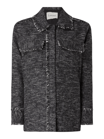 Levete Room Blazer mit Fransen Modell 'Kamille' Black 2