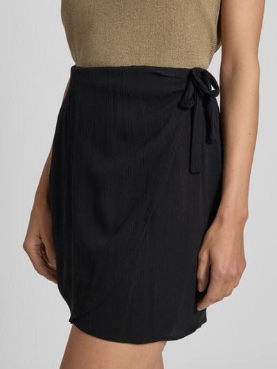 ICHI Spódnica mini w kopertowym stylu model ‘MARRAKECH’ Czarny 3