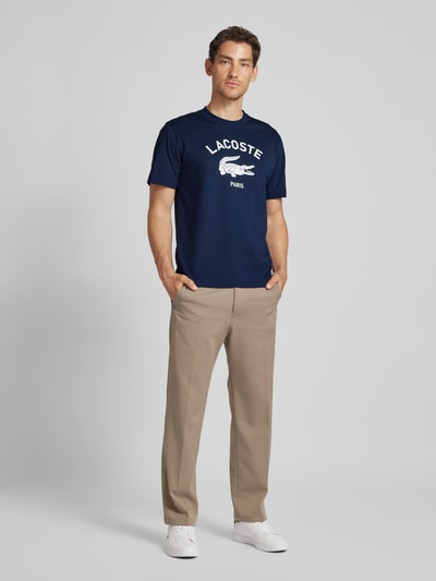 Lacoste T-Shirt mit Label-Print Dunkelblau 1