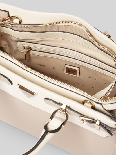 Guess Handtas met labelapplicatie, model 'ECO ALI LUXURY' Taupe - 5
