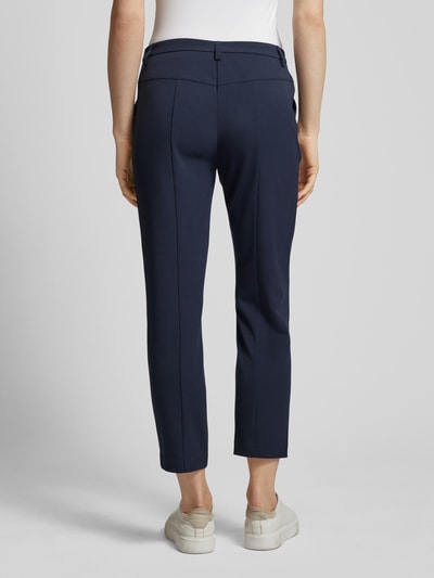 Tom Tailor Straight leg stoffen broek met bandplooien Marineblauw - 5