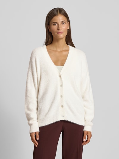 ICHI Kurtka z dzianiny z dekoltem w serek model ‘BRULA’ Złamany biały 4