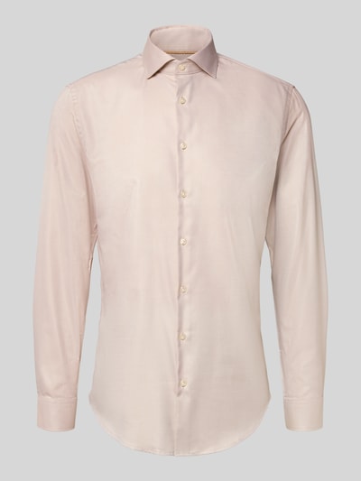 Jake*s Slim Fit Businesshemd aus Baumwolle mit Haifischkragen Sand 2