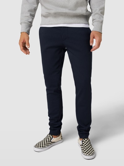 Only & Sons Chino met stretch, model 'Mark' Donkerblauw gemêleerd - 4