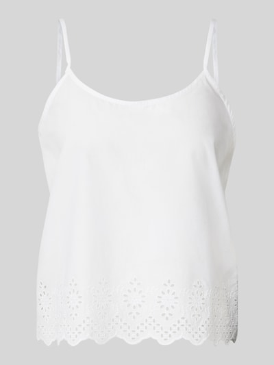 Only Blousetop met broderie anglaise, model 'LOU' Wit - 2