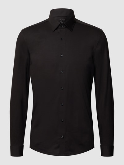 OLYMP No. Six Super Slim Fit Businesshemd aus Jersey mit Stretch-Anteil Black 2