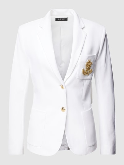 Lauren Ralph Lauren Blazer mit Label-Stitching Modell 'ANFISA' Weiss 2