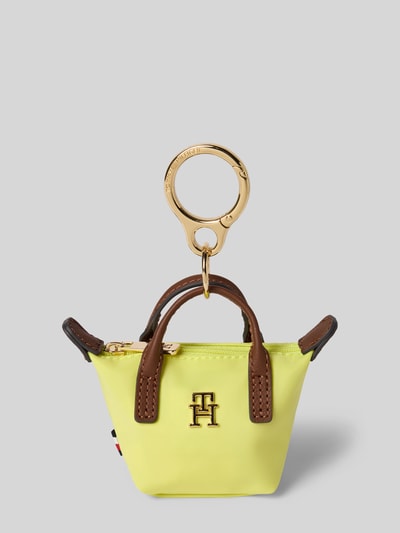 Produktfoto, Schlüsselanhänger im Henkeltaschen-Design von Tommy Hilfiger, jednolity kolor, metalowa aplikacja logo, zamek błyskawiczny
