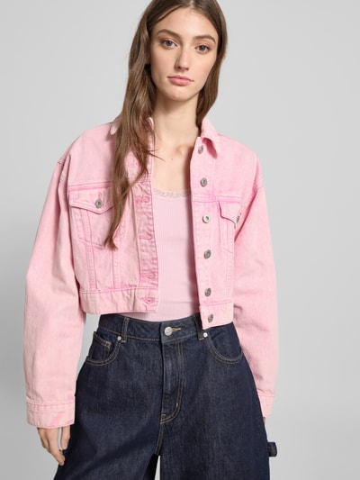 Only Regular fit tanktop met volants bij de zoom, model 'SRA' Roze - 3