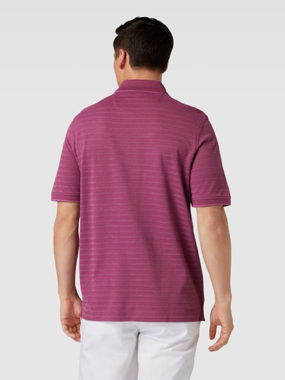 bugatti Poloshirt mit Streifenmuster Pink 5