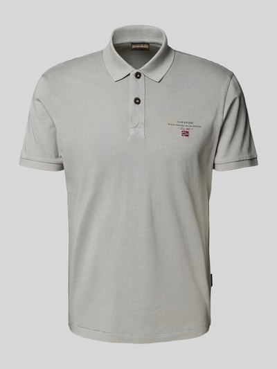 Napapijri Regular Fit Poloshirt mit Label-Stitching Modell 'elbas' Stein 2