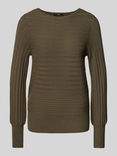 Zero Strickpullover mit Rundhalsausschnitt Khaki 2