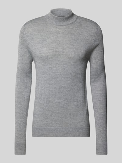 Christian Berg Men Gebreide pullover met turtleneck Lichtgrijs gemêleerd - 2