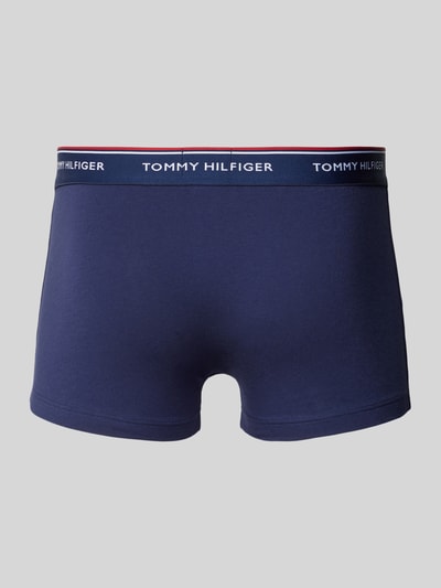 Tommy Hilfiger Obcisłe bokserki z elastycznym paskiem z logo w zestawie 3 szt. Granatowy 3