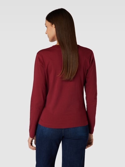 Gant Longsleeve mit Label-Stitching Modell 'SHIELD' Bordeaux 5