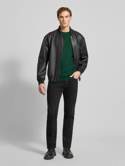 PME Legend Gebreide pullover met labeldetail Donkergroen - 1