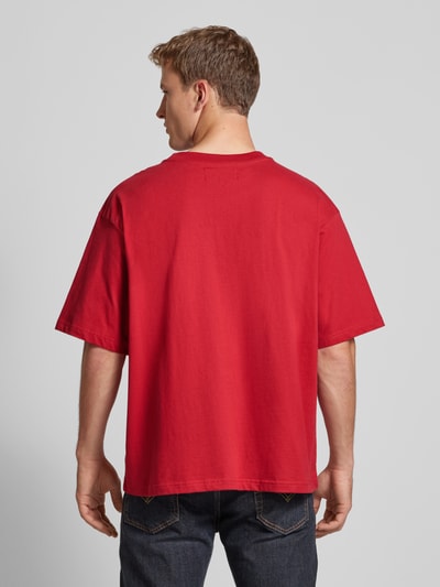 Low Lights Studios T-shirt met labelprint Rood - 5