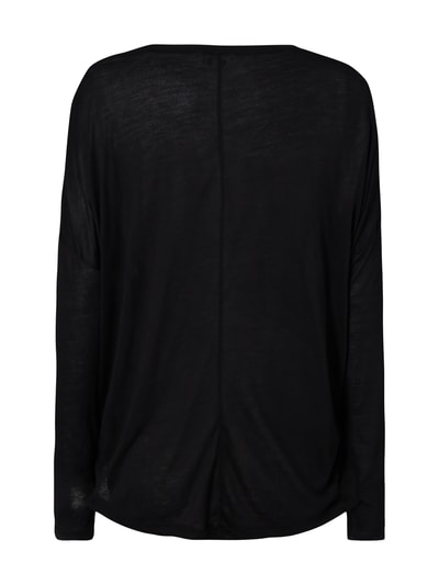 mbyM Shirt aus Modal mit überschnittenen Schultern Black 3