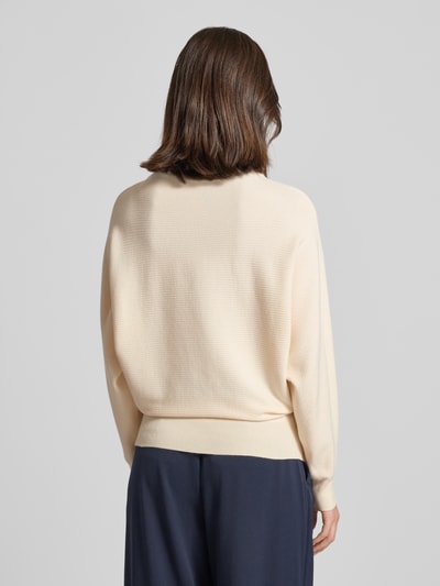 zero Gebreide pullover van viscosemix met opstaande kraag Offwhite - 5