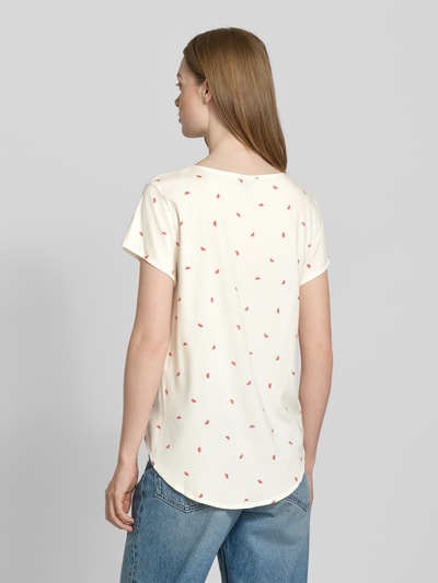 Vero Moda Regular fit blousetop met ronde hals, model 'BELLA' Offwhite - 5