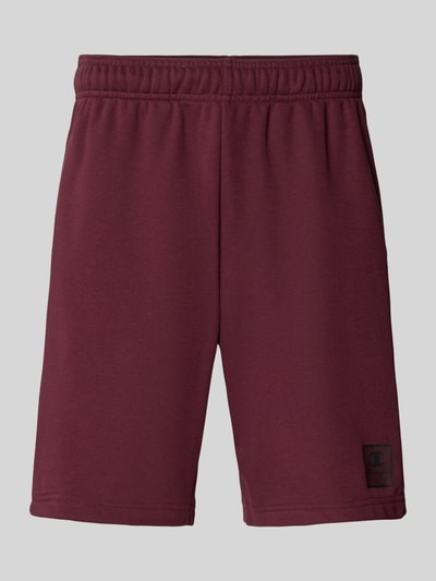 CHAMPION Sweatshorts met logoprint, model 'TAPE' Bordeaux - 2