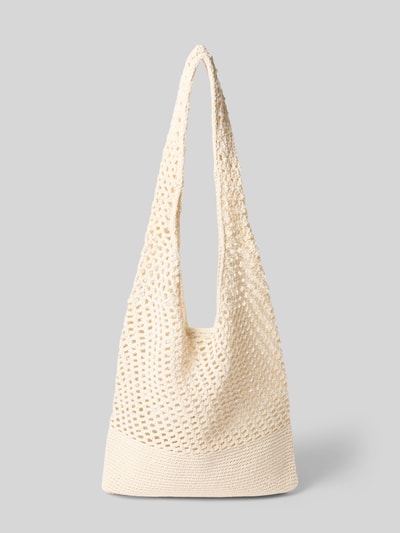 Produktfoto, Handtasche mit Magnetverschluss Modell 'Aperle' von OPUS aus Material-Mix mit Baumwoll-Anteil, beige, grobe texturierte Oberfläche, Schulterriemen, Breite 35 cm, Länge 35 cm, Tiefe 1 cm, Länge Schulterriemen 80 cm