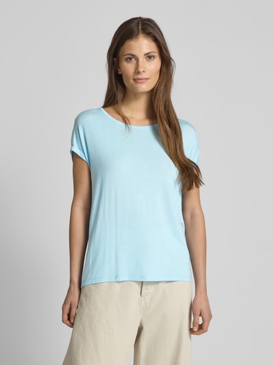 Vero Moda Relaxed Fit T-Shirt mit fixiertem Umschlag Modell 'MAVA' Hellblau 4