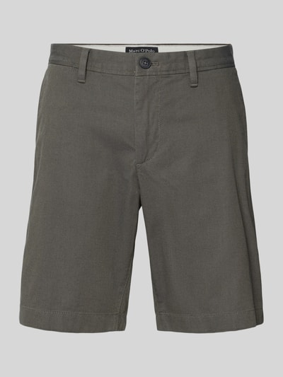 Produktfoto, Slim Fit Shorts aus Baumwoll-Mix Modell 'SALO' von Marc O'Polo, Optik: Unifarben, Passform: Slim-Fit, Logo-Patch, Eingrifftaschen, Knopf mit verdecktem Reißverschluss, Pattentaschen, Gürtelschlaufen, Material: Baumwoll-Mix
