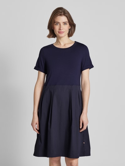 ROBE LÉGÈRE Knielange jurk in laagjeslook Marineblauw - 4