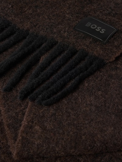 BOSS Schal mit Label Patch Mittelgrau 2