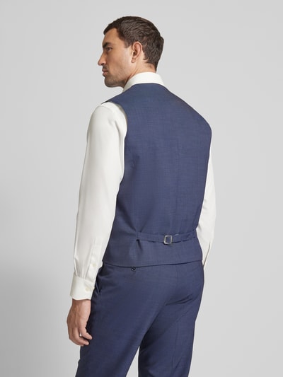 Carl Gross Gilet met knoopsluiting, model 'Wilson' Blauw - 5