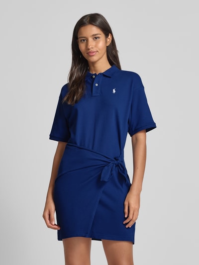 Polo Ralph Lauren Sukienka polo z wiązanym detalem Granatowy 4