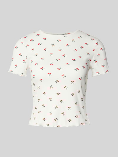 Vero Moda Regular fit T-shirt van katoenmix, model 'HARRY' Wit - 2