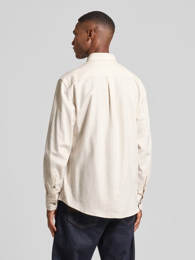 Fynch-Hatton Regular Fit Freizeithemd mit Button-Down-Kragen Beige 5