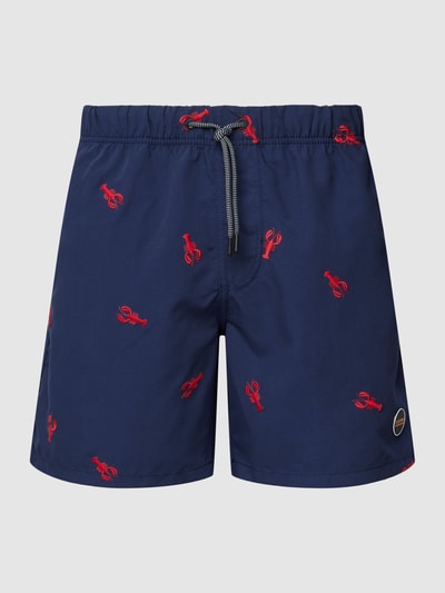 Shiwi Badehose mit Motiv-Stitching Modell 'Lobster' Dunkelblau 1